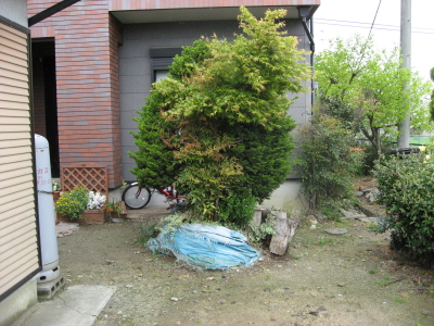 リフォーム前　庭　近江八幡市Ｉ様邸
