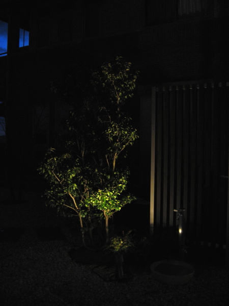 和室前のライティング　草津市Ｉ様邸